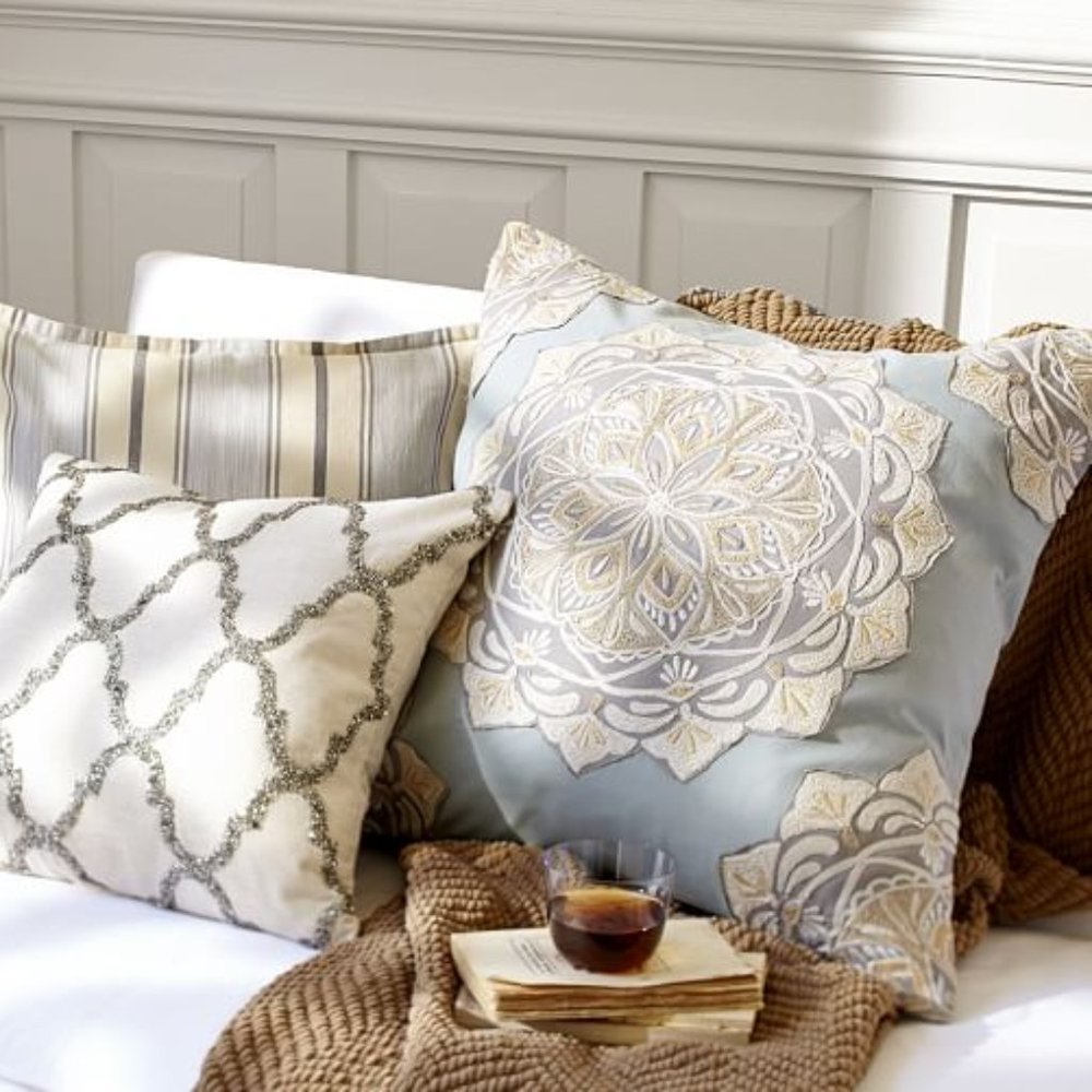 Pottery Barn Embroidered Sham